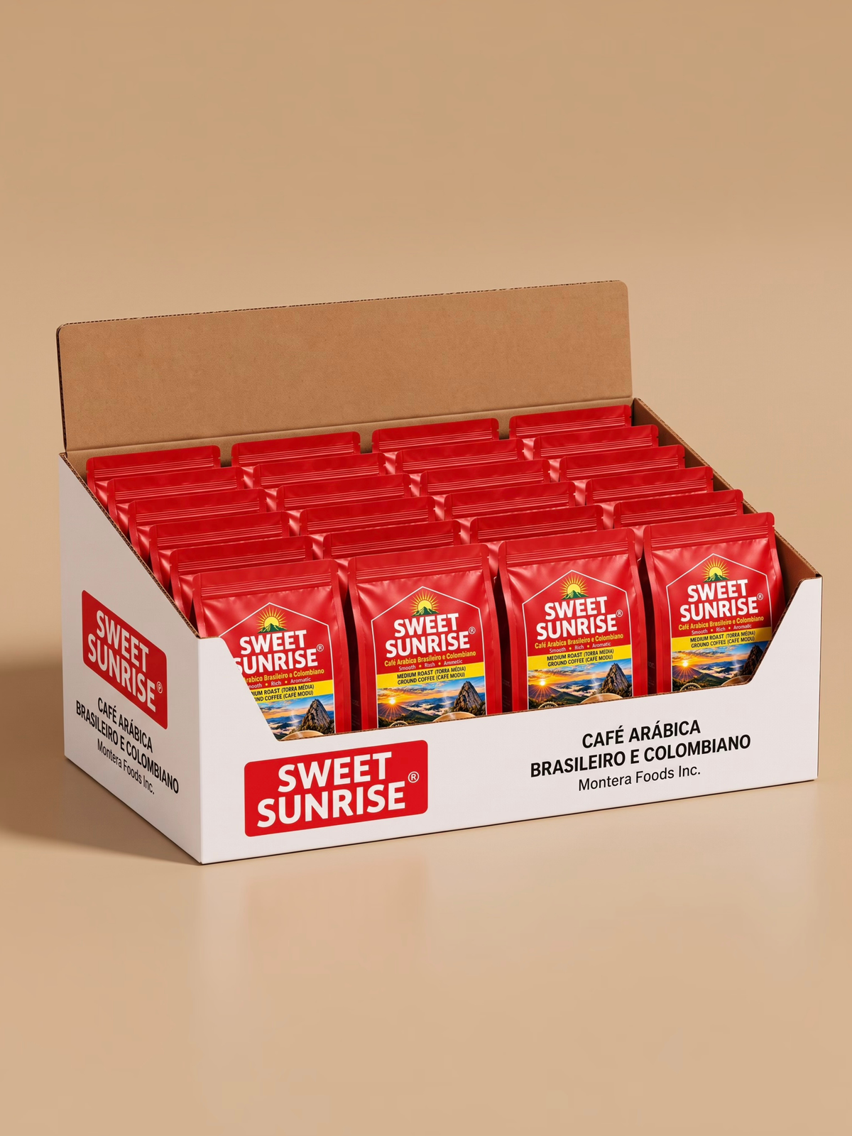 Sweet Sunrise Ground Roast Coffee 20-Pouch Box